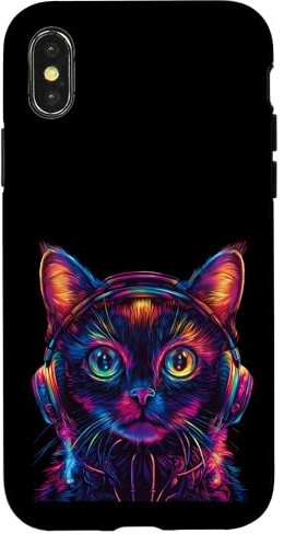 iPhone X/XS Cat with Headphones Creative Design Cool Case