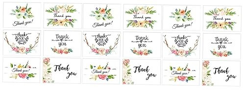 VILLCASE 36 Stk Segenskarten für Freunde small small favors mother day mothersday Dankeschön-Karte für das Festival Neujahrsgrußkarte Gruß mit Umschlag Danke für das Fest Colorful