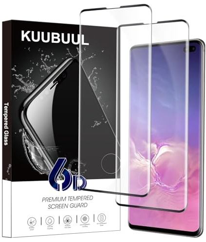 KUUBUUL Verre Trempé pour Samsung Galaxy S10 Plus, [2 Pièces][Empreinte Digitale Reconnaissable][Vitre Protecteur 9H Dureté][Sans Bulles][Anti-rayures] Film Protection Écran pour Samsung S10 Plus