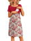 Ekouaer Robe Femme Enceinte Robe Grossesse Col Rond Robes Maternité Elégante Chic Imprimé Sexy Confortable, Vin Rouge, S