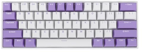 Dpofirs 60% Mechanical Keyboard, 61 Keys Wired Gaming Keyboard with RGB Backlit, Hot Swappable Keyboard for 2000, for ME, for XP, for Vista