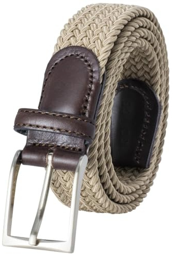 LINDENMANN Textil-Flechtgürtel Herren 35 mm beige