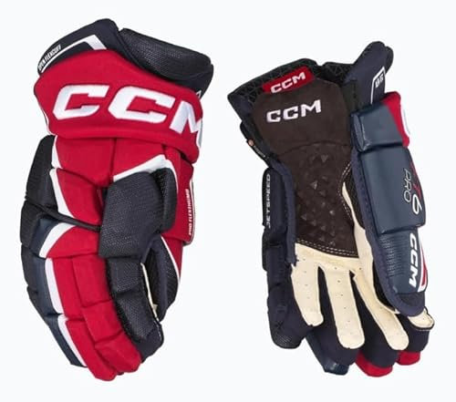 CCM Jetspeed FT6 Pro Handschuhe Junior, Größe:11 Zoll, Farbe:Navy/rot/weiß