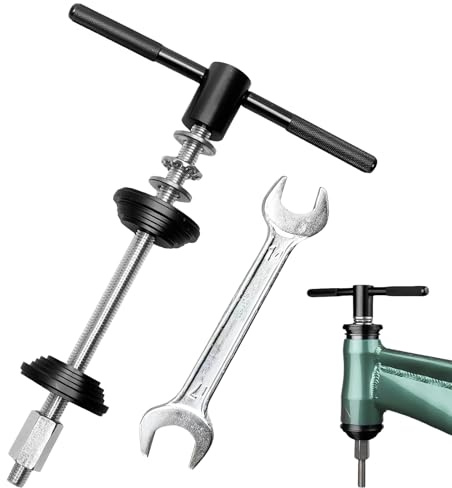 PRITOK Presswerkzeug für Fahrrad Steuersatz: Fahrrad Einpresswerkzeug mit Schraubenschlüssel, Pressfit Werkzeug, Reparaturteile für Fahrrad, Tretlager Fahrrad Einpresswerkzeug Reparaturteile