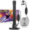 Antenna TV Interna Amplificata con Base Magnetica – Ricezione 360°, Supporta 4K 1080p DVB-T/DVB-T2, Cavo Coassiale 5M, Antenna Digitale Terrestre per Smart TV, Installazione Facil