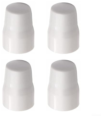 Desiumite Heizkörper-Sicherheitskappen-Set, Heizkörperventilkappen-Schutzabdeckung, Push-Fit-Design, Kunststoff, Heizkörperkappen-Ersatz mit Unterlegscheibeneinsatz, Weiß (4 Stück)