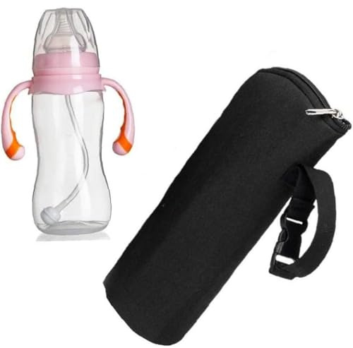 Genérico Thermotasche für Fläschchen, Flaschenhalter, tragbare Thermoskanne zum Stillen im Auto, Kindergarten, Picknick im Freien, Schwarz , Consulte la descripción, Siehe Beschreibung