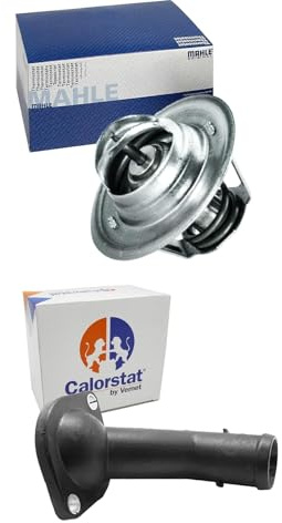 Mahle Thermostat + Kühlmittelflansch | Tx 14 87D + WF0057 passend für 1.6 1.8 2.0 Golf 4 5