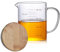 TAMUME 350ml Glass Measuring Cup for Baking, with Bamboo Lid, Measuring Jug for Kitchen (350ML)