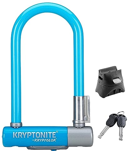 Kryptonite Kryptolok Mini-7 Candado de U, Unisex Adulto, Azul Claro, 4 x 11.5 12.7mm