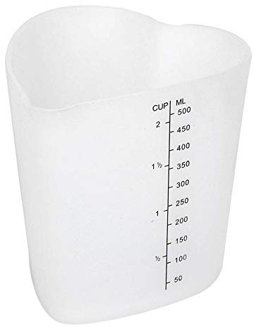 Taza Medidora de Silicona Resistente a Alta Temperatura, Forma de Corazón de Amor 500ml