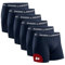 DANISH ENDURANCE Mens Cotton Boxers with Optional Fly, Mens Boxer Shorts Multipack, 6 Pack, Navy Blue, L