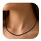 FindChic Choker Schwarz Damen 3MM Schlangen Kette Edelstahl Collier Halskette 38cm Halsreif Halsband wasserfest Modeschmuck für Party Treffen Bar