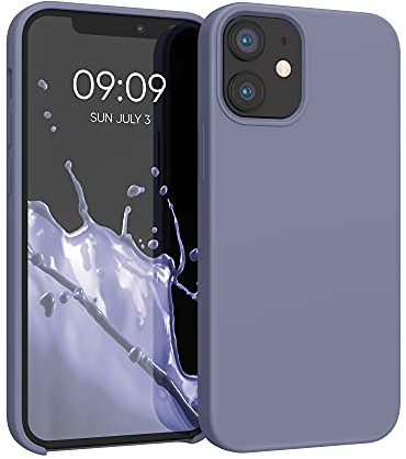 kwmobile Handyhülle für iPhone 12 mini Hülle, für iPhone 12 mini Case - Hülle Silikon - kabelloses Laden - Lavendelgrau