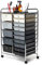 Home Treats Storage Trolley On Wheels | Drawer Storage Unit For Salon, Beauty Make Up, Home Office Organiser (15 Drawer, Grey)
