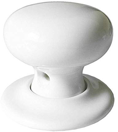 Porcelain Door Knob | Ceramic Mortice Knobs for Sheds & Garages | White 60mm Set of 1