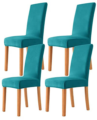 Morwealth 2er 4er 6er Set Stuhlhussen, Stuhlbezug für Esszimmer Waschbar Samt Stretch Stuhl hussen Universal Stuhlüberzüge für Hotel, Zeremonie, Bankett Hochzeit Party Deko