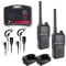 Albrecht Tectalk Worker 3, 29825, PMR446 Radios, Heavy Duty Walkie Talkies per cantieri, sicurezza, funzionamento, all'aperto, accessori inclusi