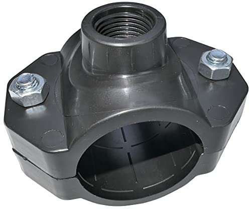 AERZETIX - C51890 - Collier de prise en charge dérivation Ø50x1/2'' - à 2 boulons - collier de dérivation de conduites secondaires - raccord plastique pour tuyau d'eau filetage femelle