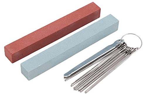 Guitar Repair Tools Guitar Bridge Saddle Nut Files with Grinding Stone Guitar Luthier Tool for Musical Instrument Polishing Maintenance(M02802)