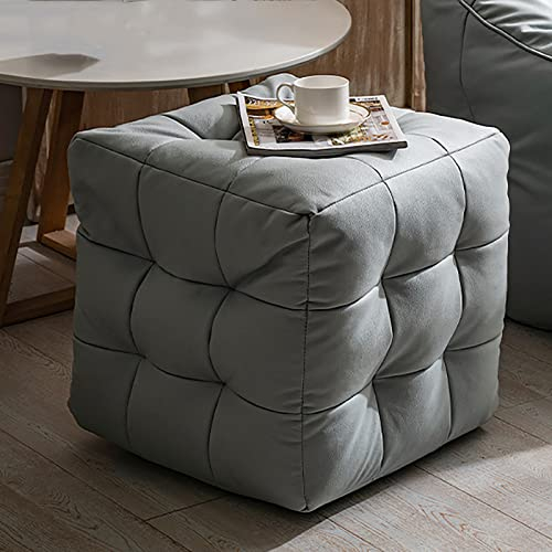 LJCM Moderner Sitzhocker Fußstütze Hocker, Grau, 45x45x45cm (18x18x18inch)