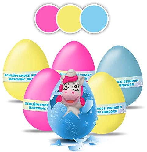 MEGGA EGG Mini Unicorn - 6er Bundle Überraschungseier, Schlüpfendes Ei mit Figur zu sammeln