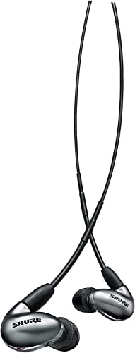 Shure SE846 Kabelgebundene Sound Isolating Ohrhörer, hochauflösender Klang, Vier Treiber, anpassbare Frequenzgang, sicherer In-Ear, abnehmbares Kabel, kompatibel mit Apple-und Android-Geräten – Grau