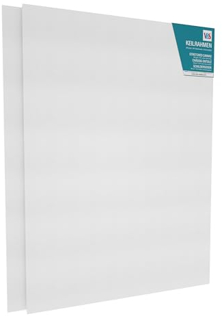 VBS 2er-Pack Keilrahmen 70x50cm Leinwand Rahmen Maluntergrund Acrylmalerei