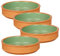 TIENDA EURASIA - Set de 4 Cazuelas de ø16 cm, Cazuela Barro Aptas para el Horno, Juego de 4 Cazuelas Lavables en Lavavajillas, Tamaño ø16 x 4 cm, Cazuela Redonda Se puede Usar en Microondas (Verde)