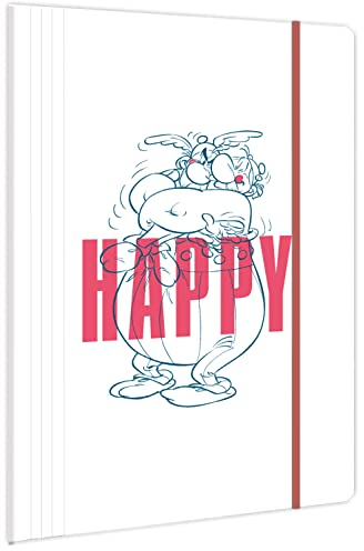 Clairefontaine 813063C - Asterix 5, Sammelmappe mit Gummizugverschluß, DIN A4+ 24x32 cm, Motive sortiert, 1 Stück
