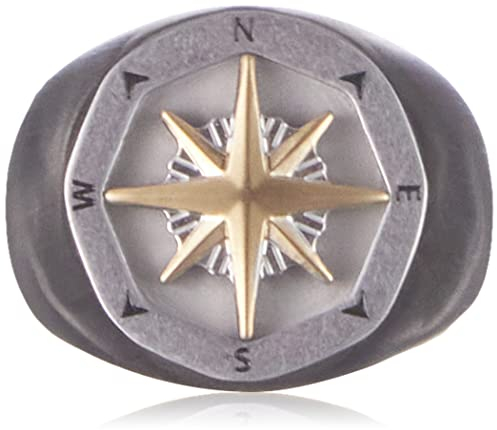 FOSSIL Ring Für Männer Sutton, Länge: 18mm, Breite: 18mm 2-Ton Edelstahlring, JF04410998
