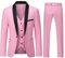 YOUTHUP Abito Uomo Slim Fit 3 Pezzi Abiti da Sposa Elegante Cerimonia Shawl Lapel Smoking Blazer Pantaloni Panciotto