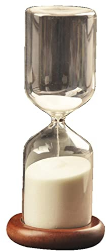 FFNUM Sablier/Sable minuterie Sablier de Sable Blanc Simple et à la Mode 30 Minutes siège en Bois Verre sablier minuterie décoration de la Maison Ornements Horloge à Sable minuterie