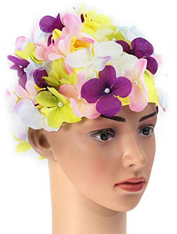 BESPORTBLE Gorro De Baño con Flores Gorro De Baño Floral Gorro De Baño para Mujer Gorro De Baño para Mujer
