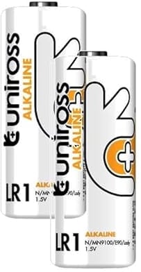 Uniross Alkaline Batterien LR1, LR01, E90, 2/3AA – MN 9100 – N – UM5, 1,5 V, 2 Stück Knopfbatterien