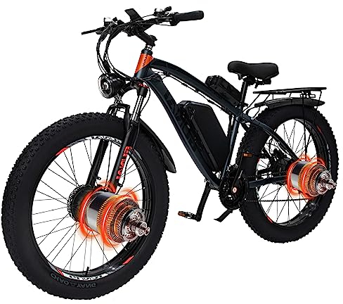 KELKART GN88 Vélo électrique à Double Moteur pour Adulte 26 Pouces, Vélo de Montagne avec Batterie 48V22AH et Frein à Huile