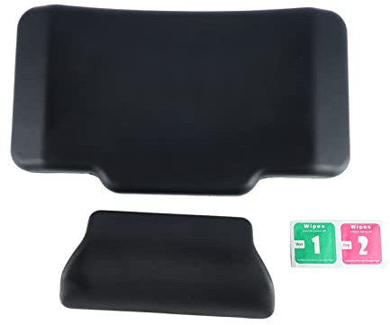 Jadeshay Motorrad Heck Rückenkissen, PU-Leder-Rückenpolster für Das Hintere Topcase Selbstklebendes Dämpfungspolster für Die Beifahrer Rückenlehne Des Heckkastens 3cm Dick (Black)