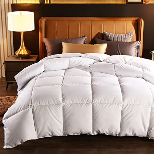 Bettdecke 200x200cm-100% Cotton Duvet with Down-Bettdecke Weiß,Atmungsaktive Bettdecke Aus 100% Feiner Mikrofaser,Optimale Klimaregulierung FüR Alle Jahreszeiten-Kollege Geschenk
