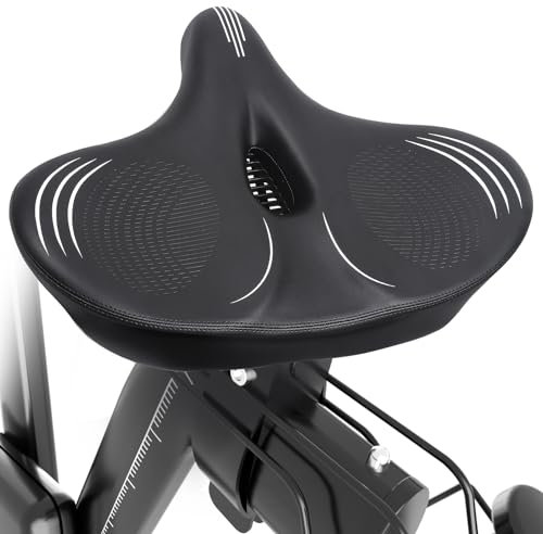 Hodeoo Übergroßes Komfort-Fahrradsitzkissen, Fahrradsattel-Ersatz, geeignet für Peloton-Fahrräder und Bike+, Outdoor- und Indoor-Fahrräder, wasserdicht, universelle Fahrradsitze für Herren und Damen