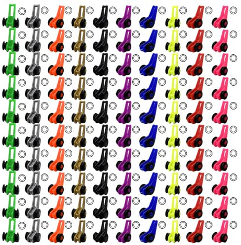 100PCS Fishing Rod Hook Holder, Fishing Lure Bait Keeper with Two Rubber Rings for Saltwater Freshwater
