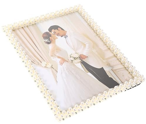 ABOOFAN Fotorahmen Kunstharz elegant 8x10 bilderrahmen weiß kreativrahmen the office Hochzeitsdekoration Showregal Fotohalter für den Tisch Bilderrahmen im europäischen Stil Kristall