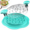 Chicken Shredder Large Chicken Breast Shredder Tool Twist with Brush&Fork, Visible Meat Shredder Machine, Anti-Slip Strip, Ergonomic Handle, BPA Free, Pork Beef Chicken(Mint Green)