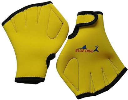 QSTDGVPW Schwimmhandschuhe mit Schwimmhäuten, Fünffingerhandschuhe, Strapazierfähige Entenhandfläche, Schnorchelflossen, Handschuhe für Wasserfitness, Kinder