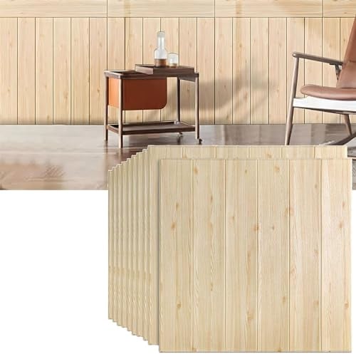 HAILM 20Pcs Oak Wooden 3D Wallpaper for Living Room Self Adhesive Wall Paneling Peel And Stick Wall Tiles Ceiling Tiles Self Adhesive Polystyrene Ceiling Tiles Kitchen Bathroom Floor,B