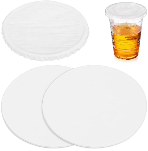 Beavorty 50pcs Cup Paper Sealer Cup Cover Round Sealing Paper Pads Leak Proof Beverage Bubble Tea Film Covers for PP Plastic and s