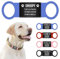 Kodinsiivous Personalized Dog ID Tag - Custom Engraved Stainless Steel Collar Tag for Small, Medium, Large Dogs/Cats - Silent Slide-On Design (Blue, L)