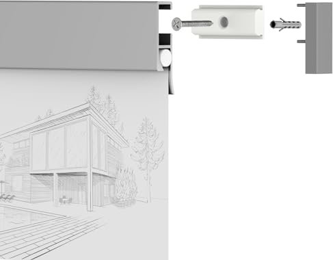 Leha® Klemmschiene Switch Spezial aus Aluminium mit Spezial Soft-Gummisystem - Länge: 3.0 m (3x100cm), Farbe: Silber