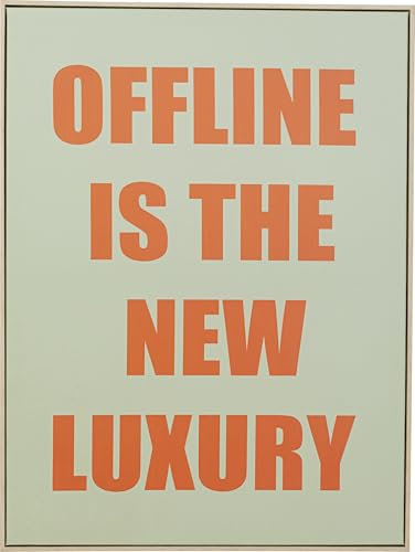 Kare Design Wandbild New Luxury, Grün/Orange, Rechteckig, Gerahmt, Kunstdruck, Minimalistisches Design, Wandkunst, Schlafzimmer, Wohnzimmer, Holz, 80x60 cm (H/B)