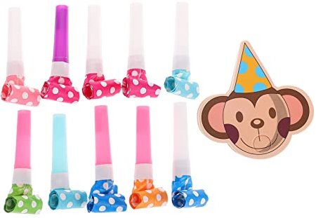 Vaguelly 10 Sets Pfeife Decor Schlag Horn Party Horn Party Lichter Musik Party Krachmacher Kunststoff