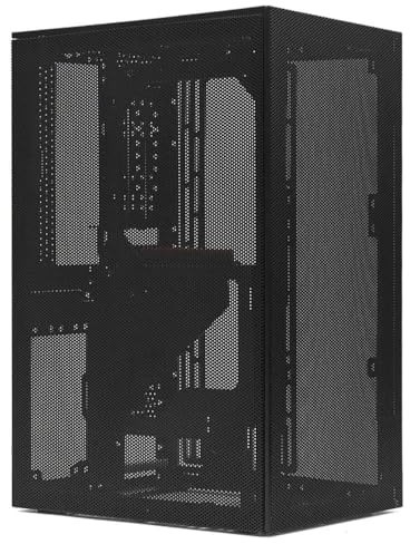Ssupd Meshroom S V2 PC-Gehäuse Schwarz | Mini-ITX Case mit PCIe 5.0 Riser-Kabel, Mesh-Design, High Airflow, Radiator bis 280 mm, ATX-kompatibel